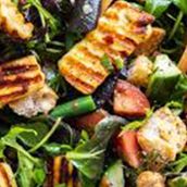 Grilled Halloumi With Mesclun