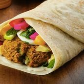 Mixed falafel sandwich 
