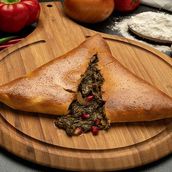 Spinach With Cheese Manakish