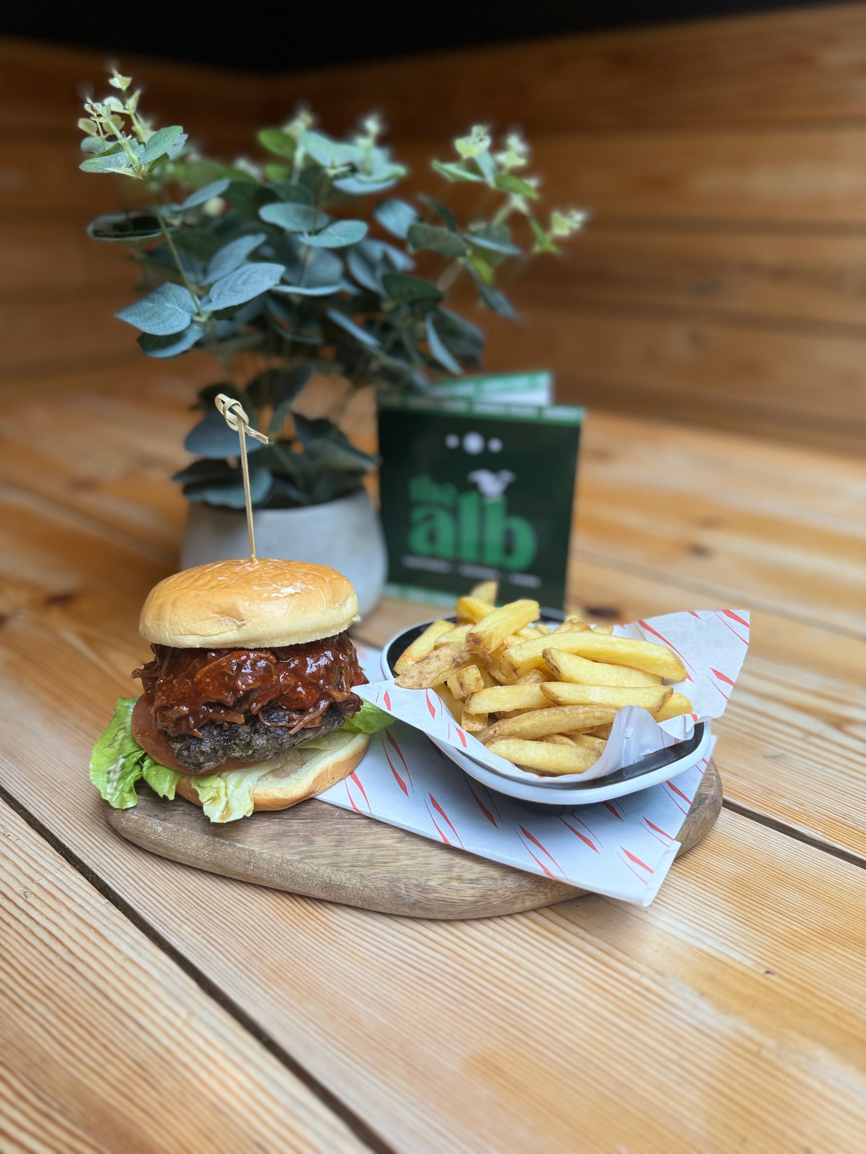 The Alb Burger (with fries)