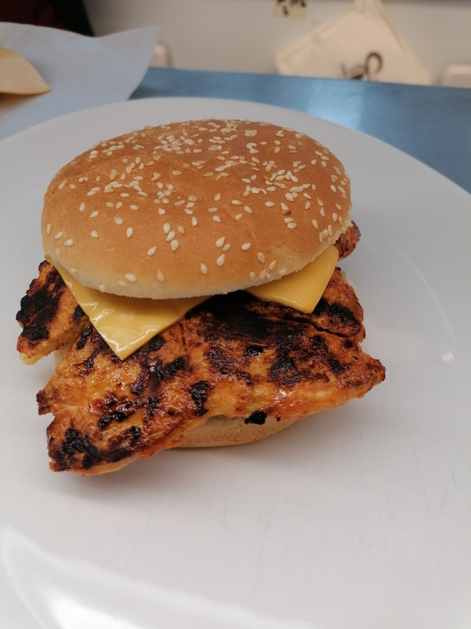 HALAL DOUBLE GRILLED CHICKEN BURGER
