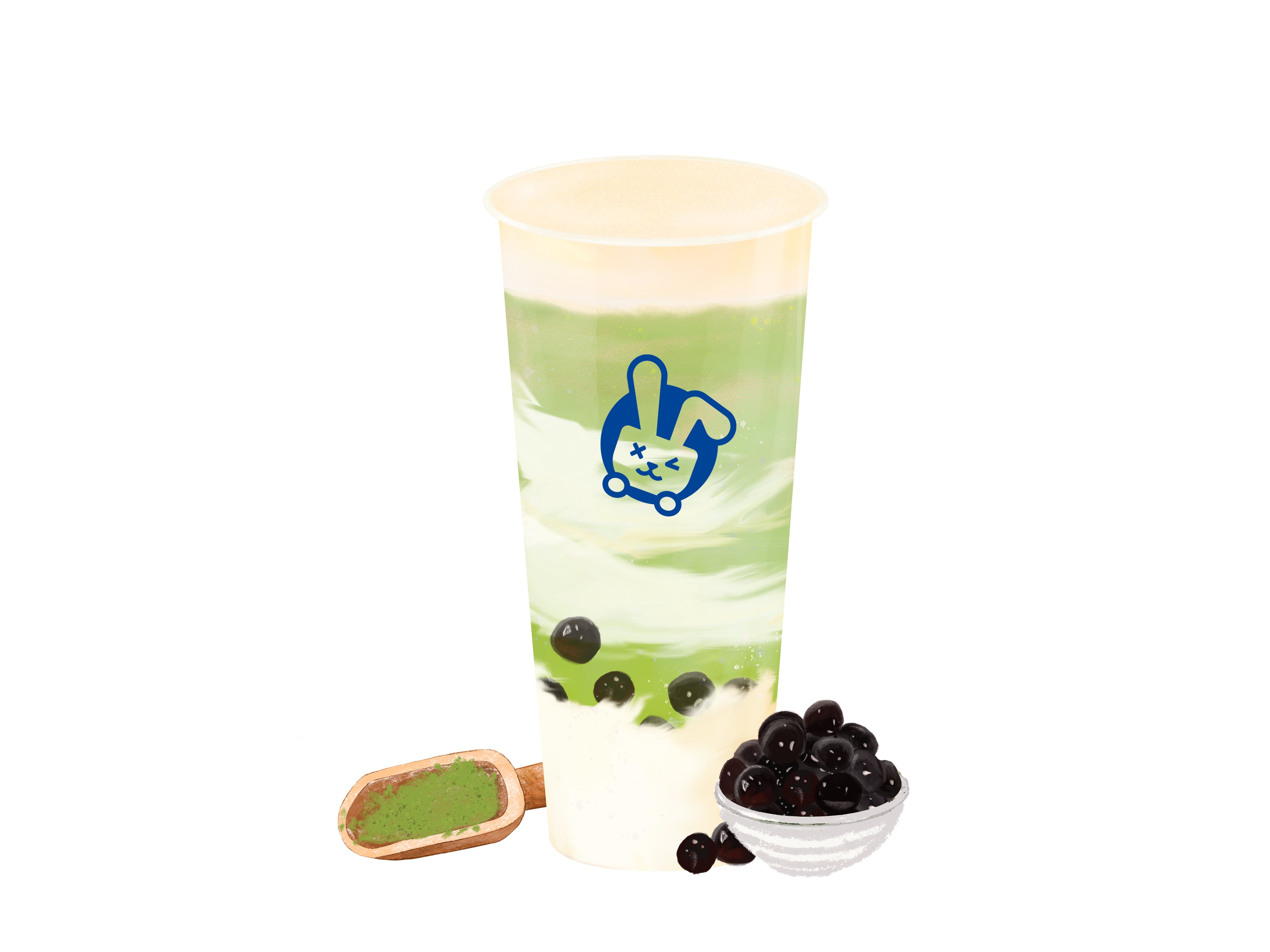 Matcha Cheesecake Milk Tea with Tapioca