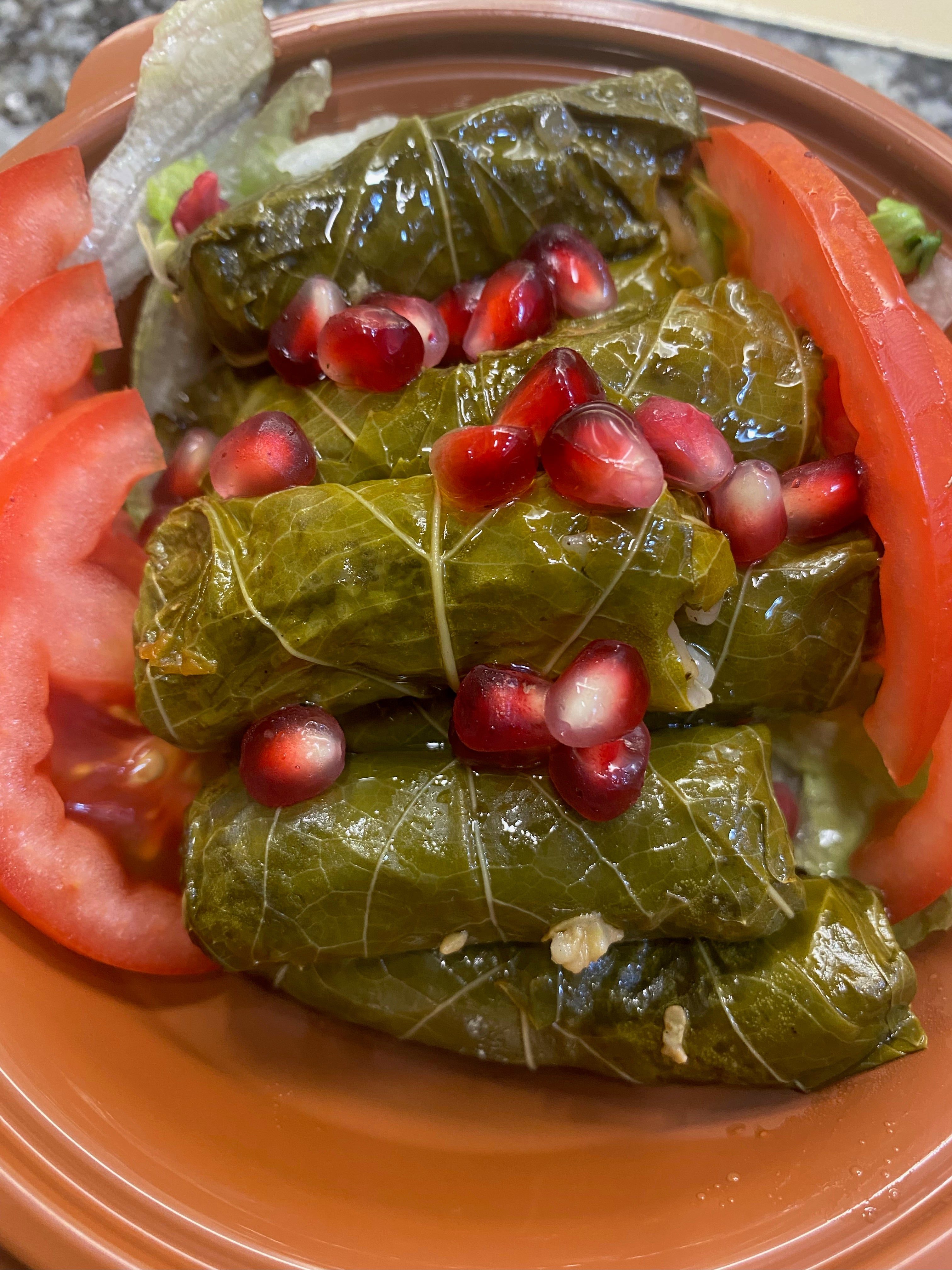 Wark Inab B'Zeit (vine leaves)