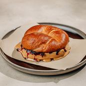 Peanut Butter And Jam Bagel
