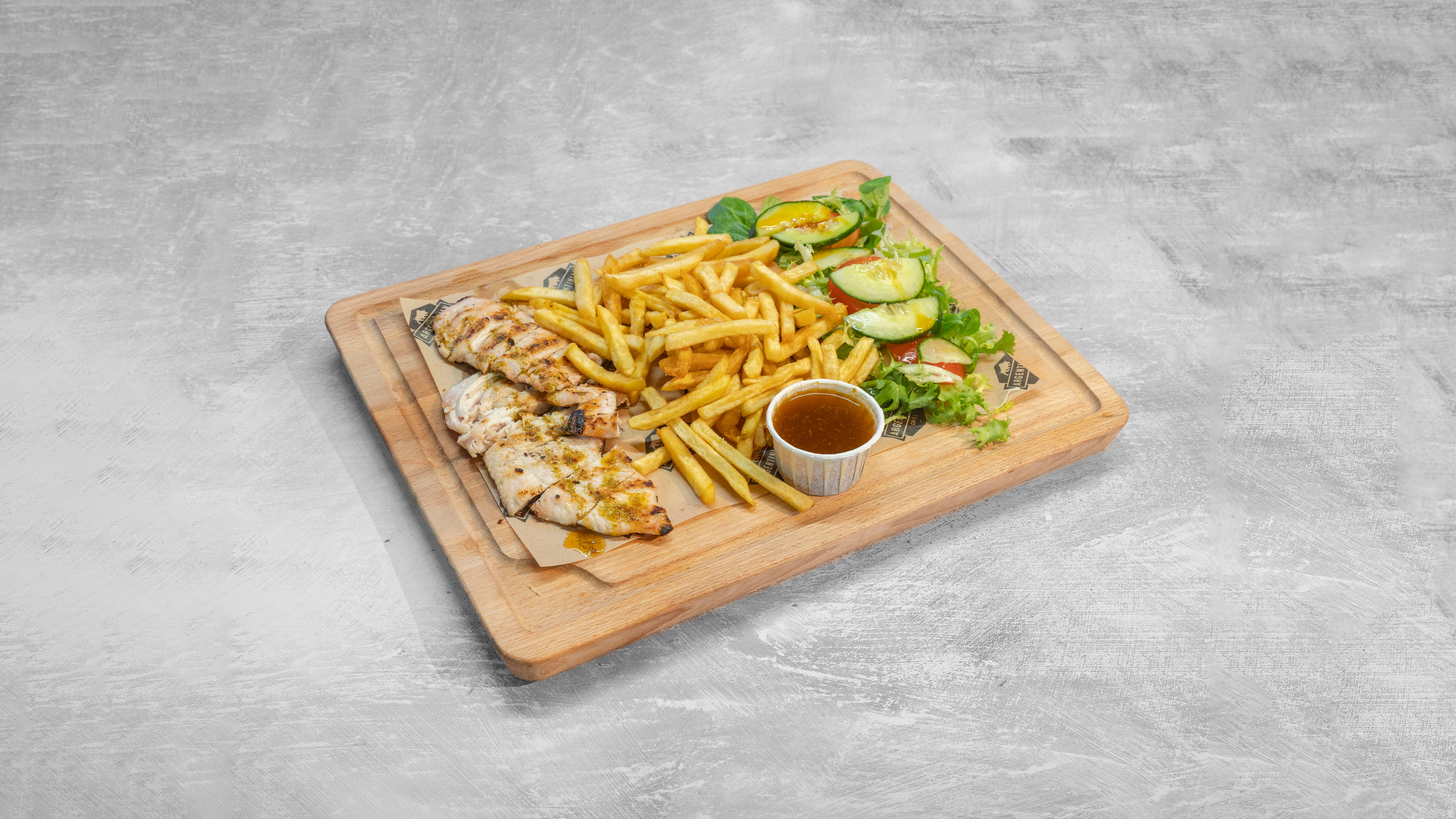 Grilled Chicken Breast with fries or rice & salad