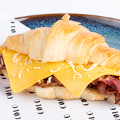 Beef Bacon And Cheese Croissant
