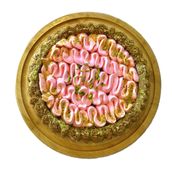 Pistachio Cake with Rose Cream