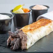 Large beef shawarma sandwich