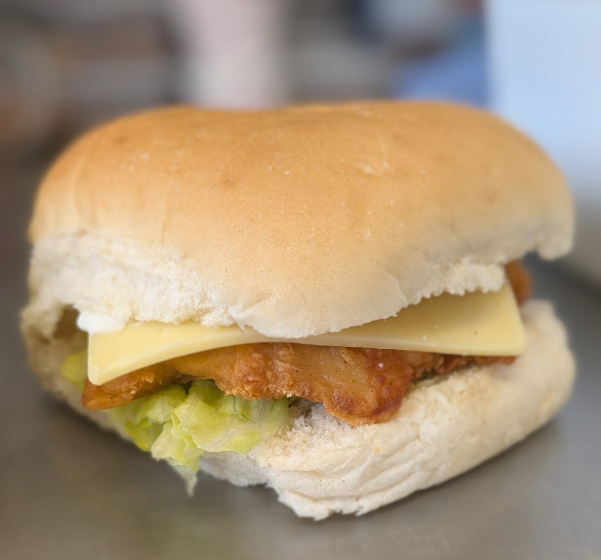 Hot and spicy chicken fillet burger
