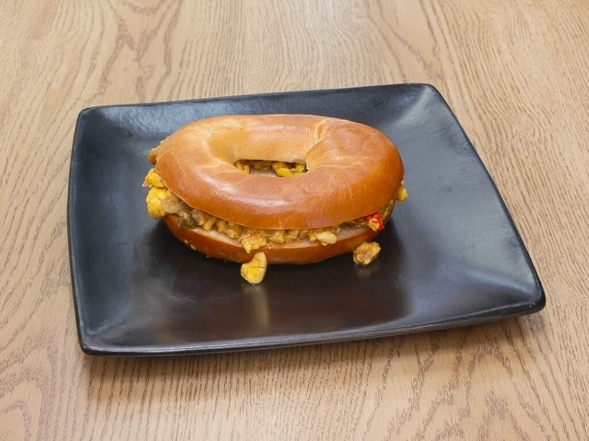 Ackee and Saltfish Bagel