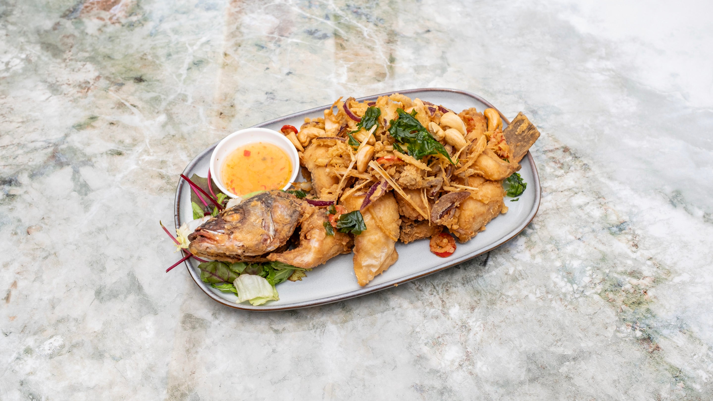Whole Seabass - Bangkok Herb Fry