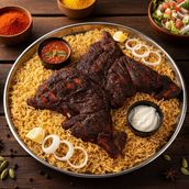 BLACK PEPPER CHICKEN MANDI - HALF CHARCOAL (BBQ - GRILL )