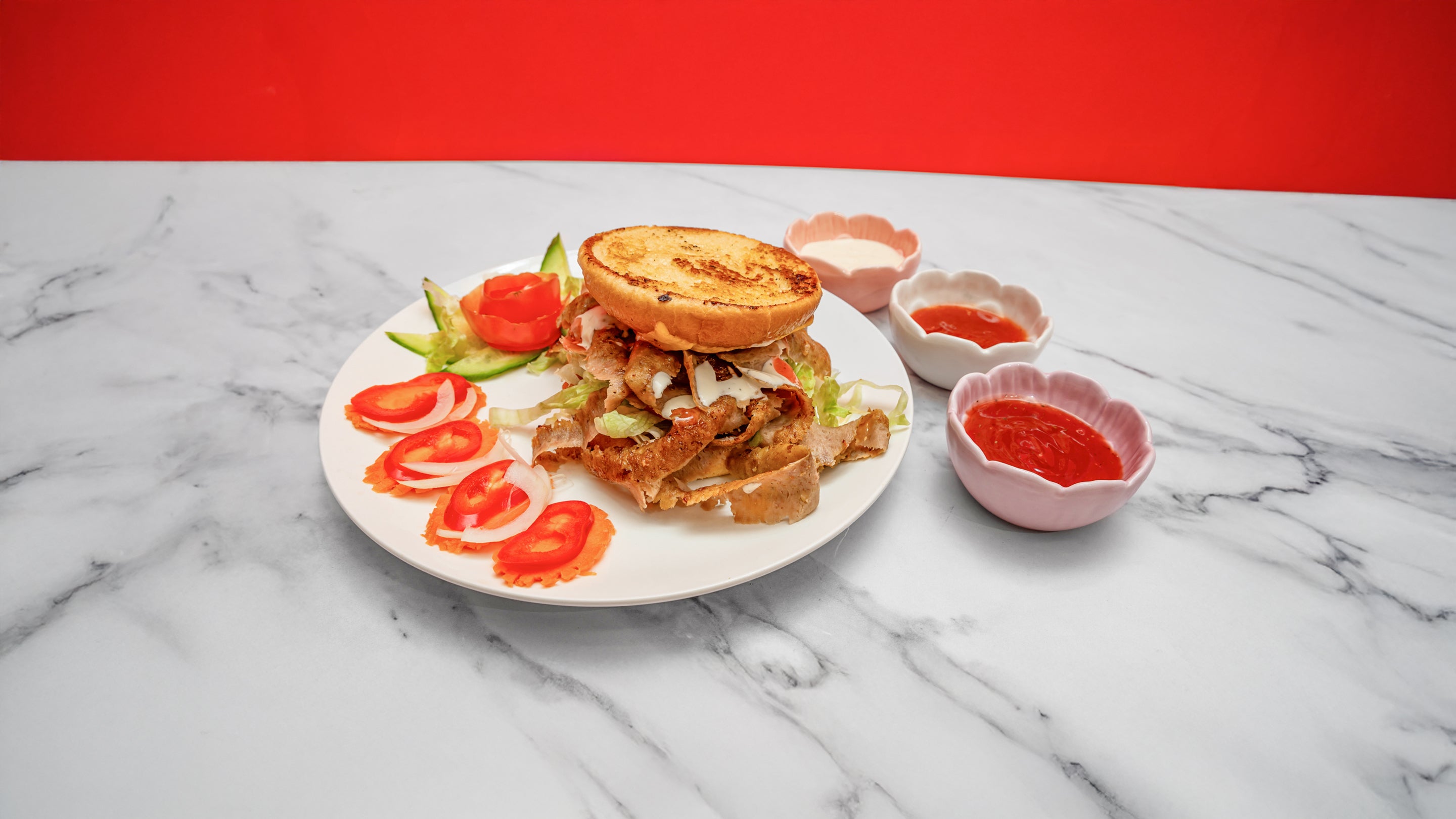 Grilled Burger with Doner