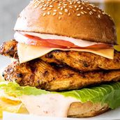 Mega Grilled Chicken Burger