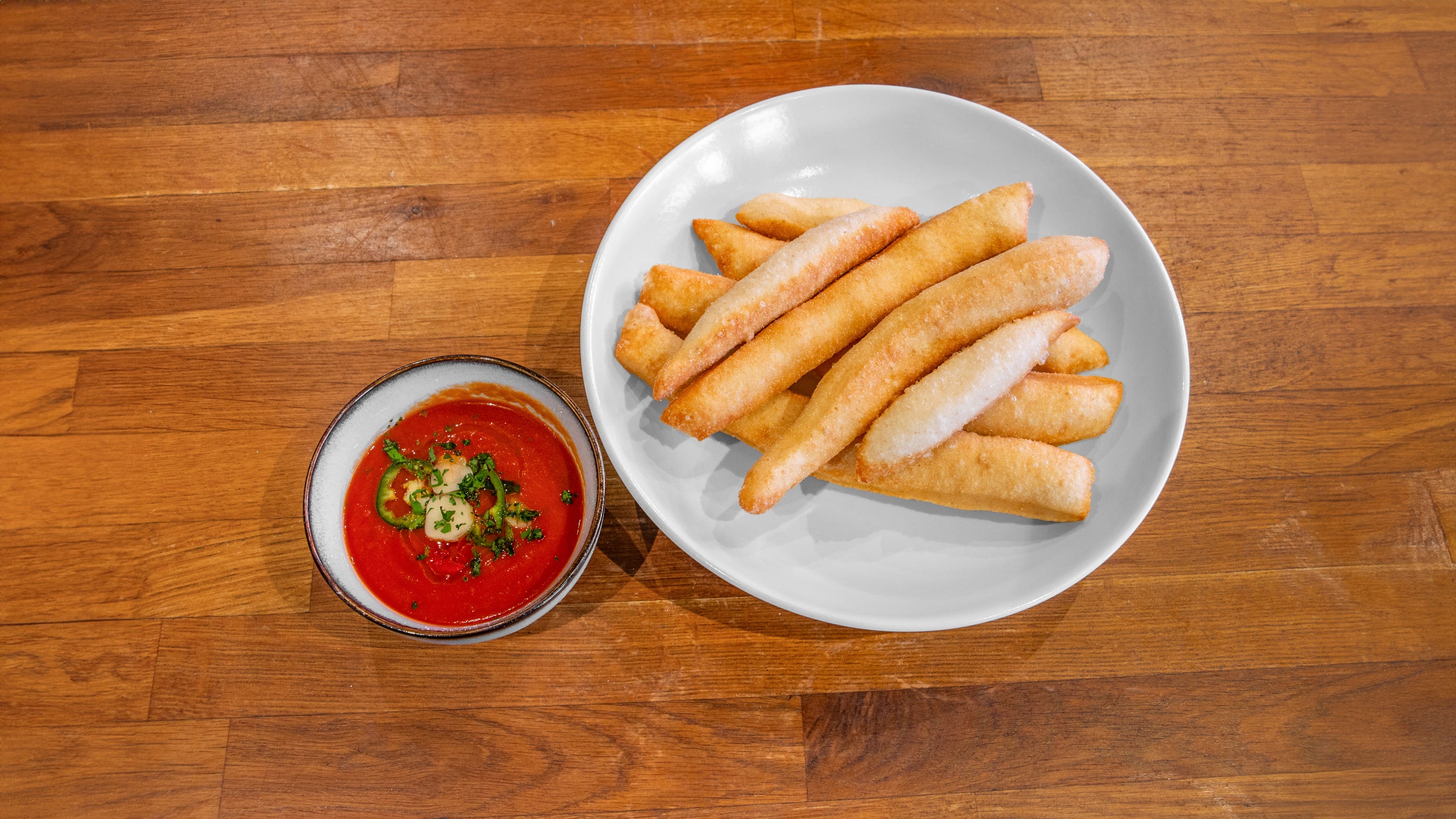 Fried Pizza Sticks with Sauce