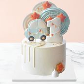 Car Baby Boy 1st Birthday Cake