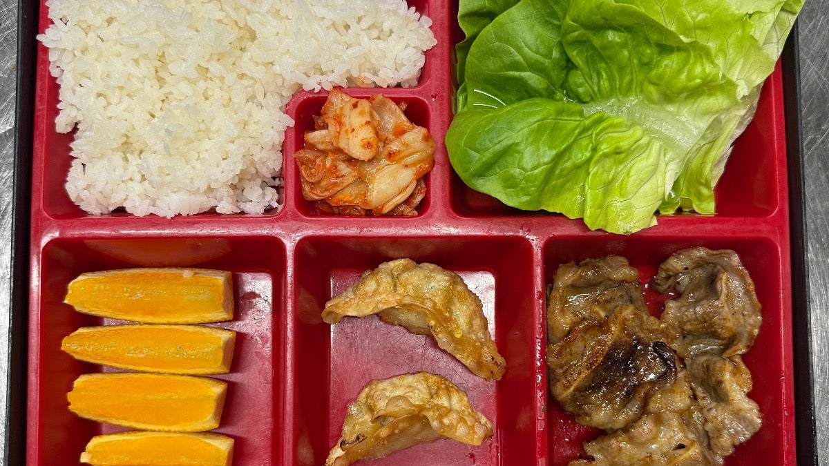 Beef belly with special sauce Bento box