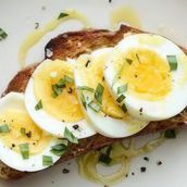 Boiled egg with toast
