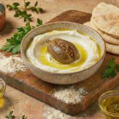 Labneh With Maqdous Plate