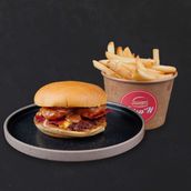Smoking BBQ Burger