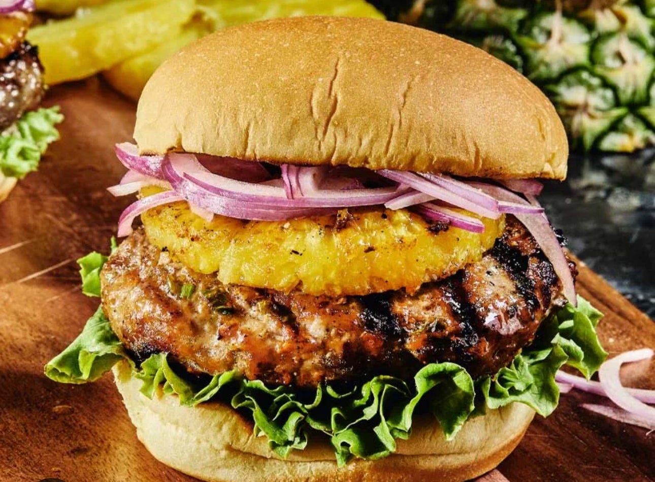 Burger with Pineapple