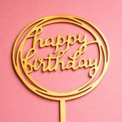 Happy Birthday Topper Rounded