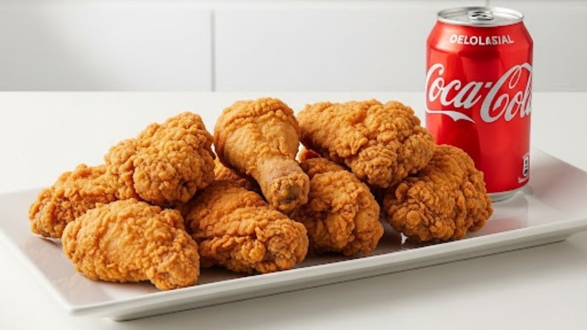 10pcs Chicken and 1 Can of drink