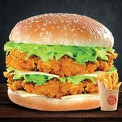 Mighty Zinger Burger With Fries 