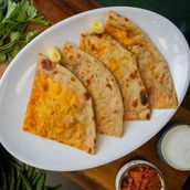 Egg Bhurji Cheese Paratha