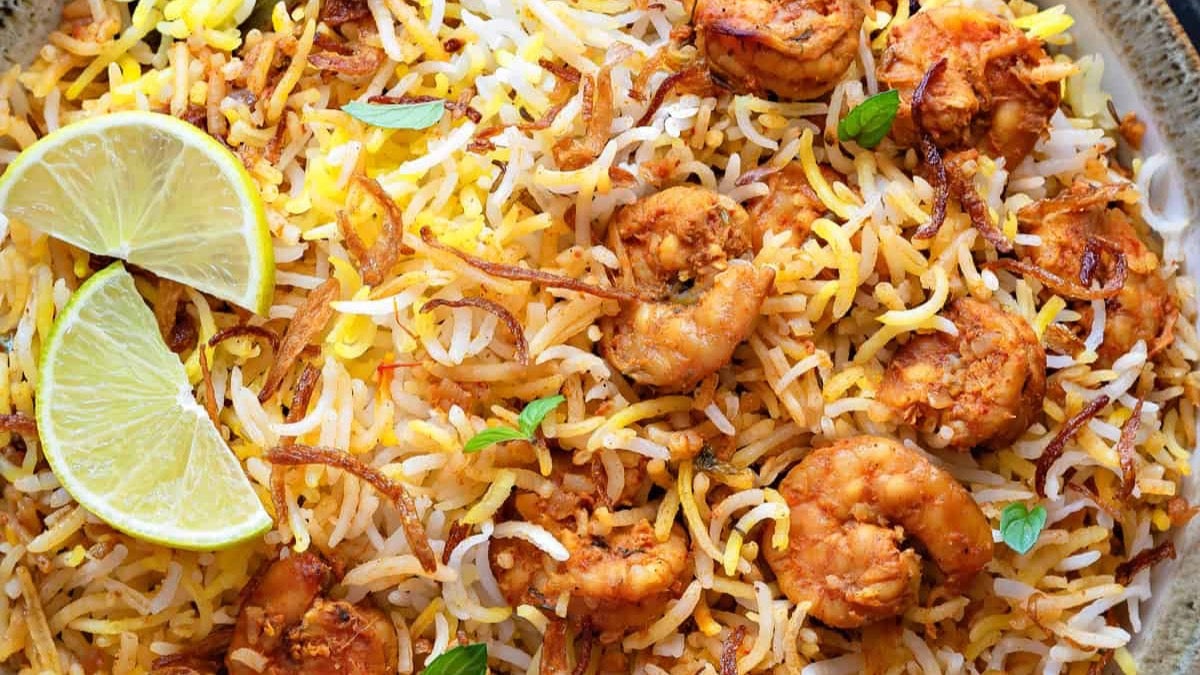 63 Tandoori King Prawn Biryani