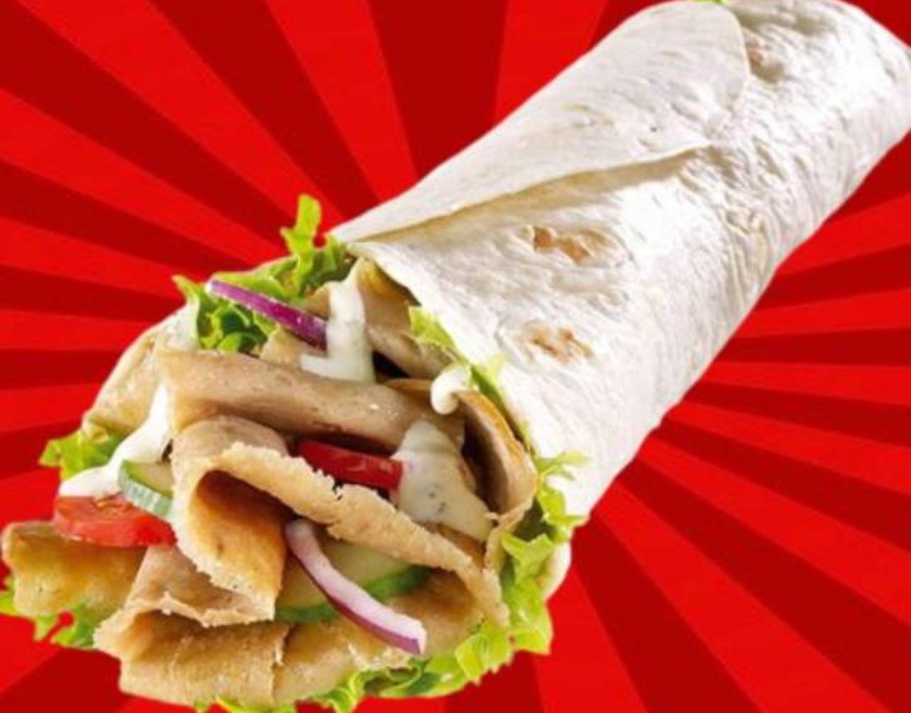 Sizzling lamb Donner Wrap