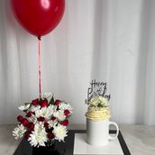 Glass cake with roses S0019