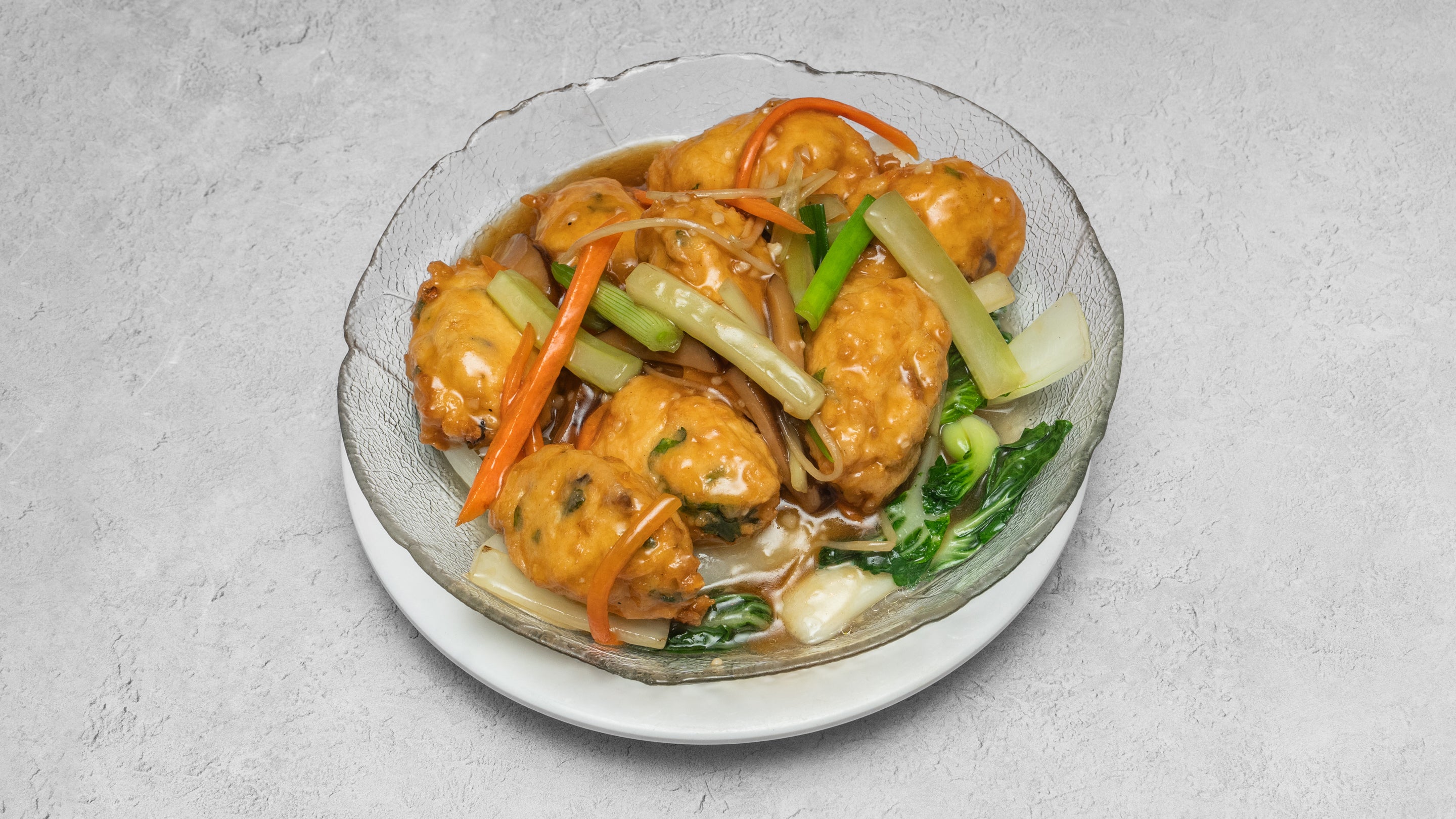 Wok-Fried Pei Pa Bean Curd 瑤柱琵琶豆腐