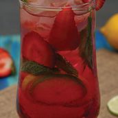 Strawberry Mojito with Soda Drink