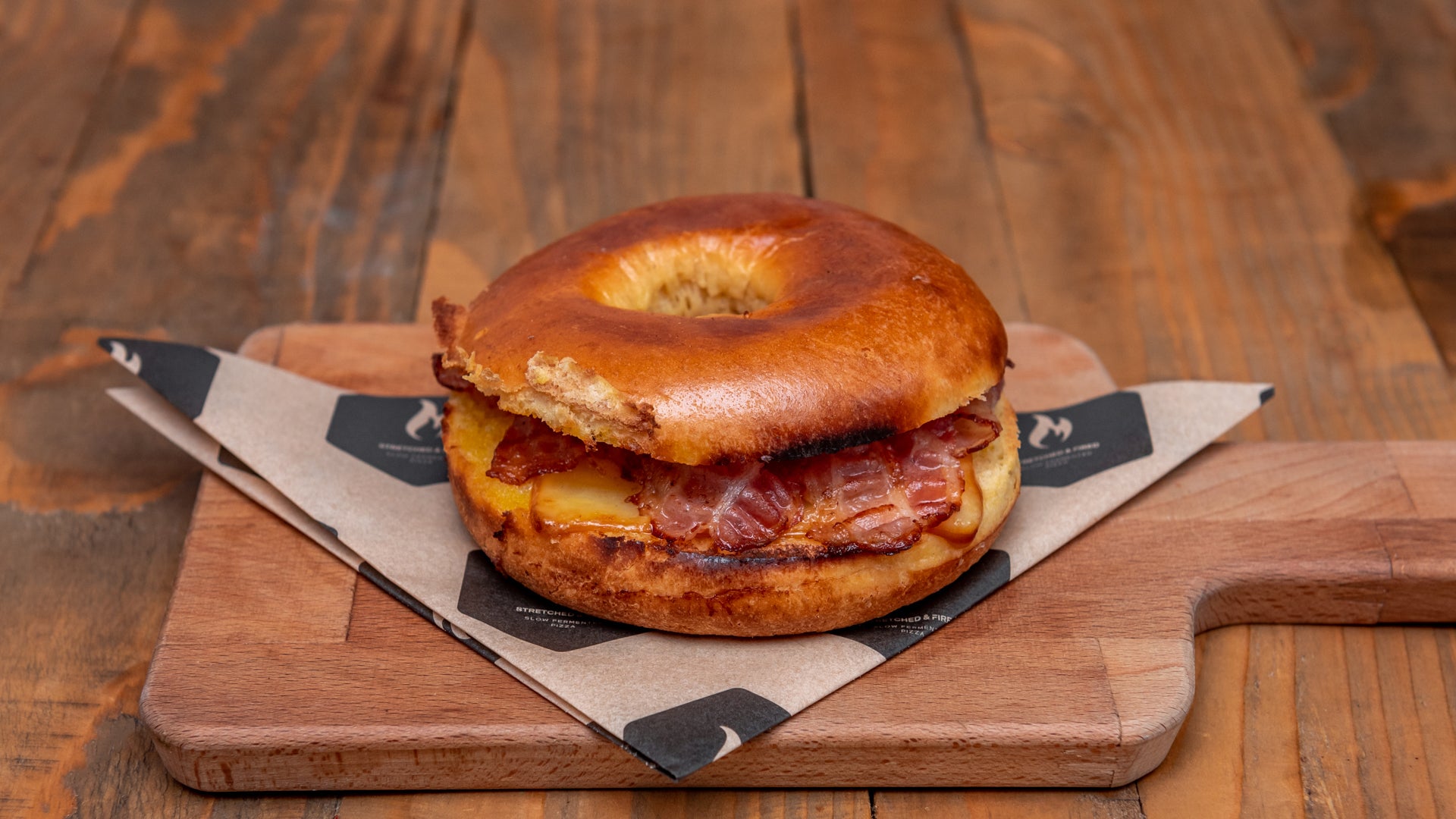 Bacon, Smoked Cheddar & Butter Bacon Brioche
