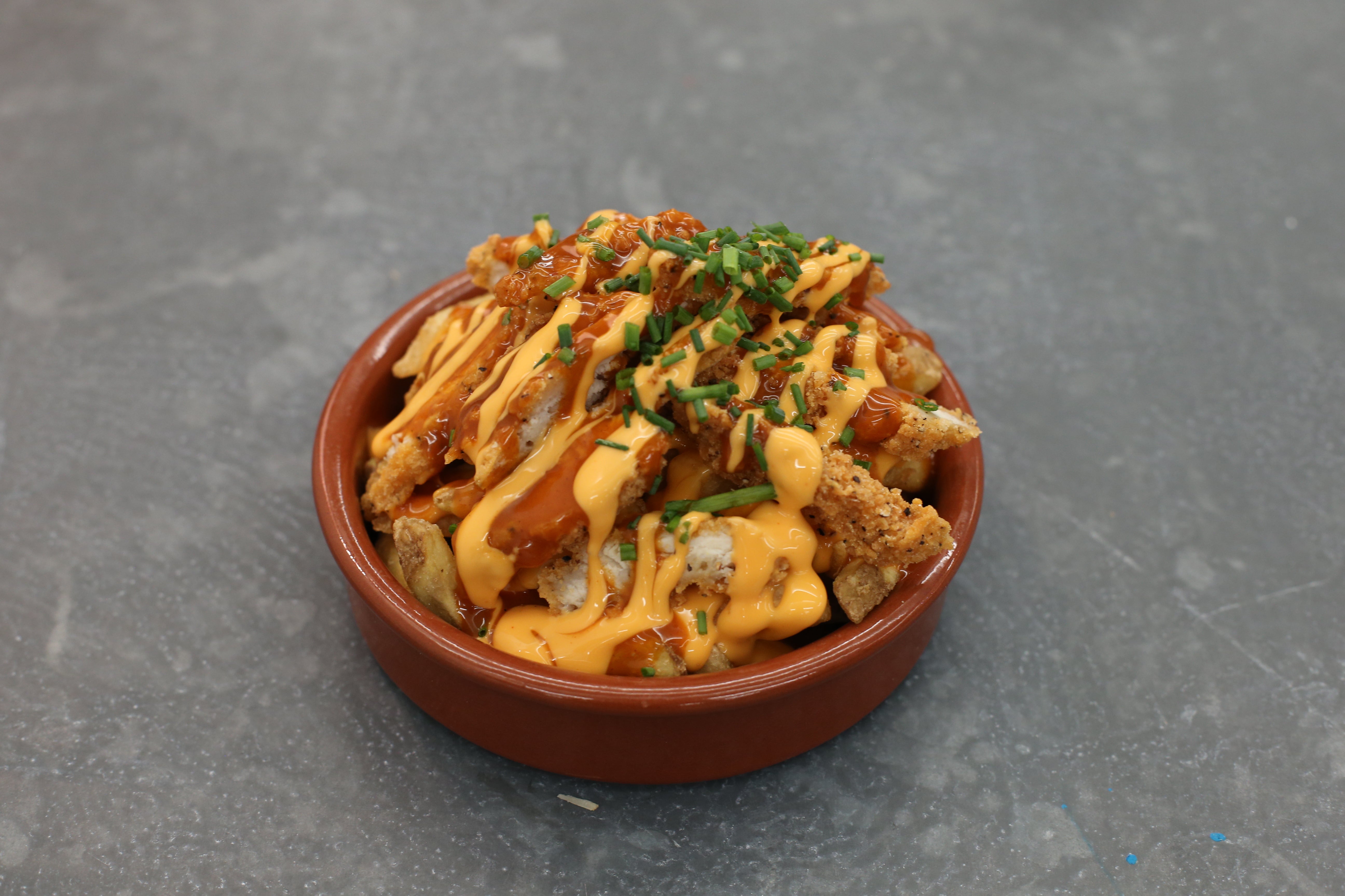 Buffalo Chicken Loaded Fries