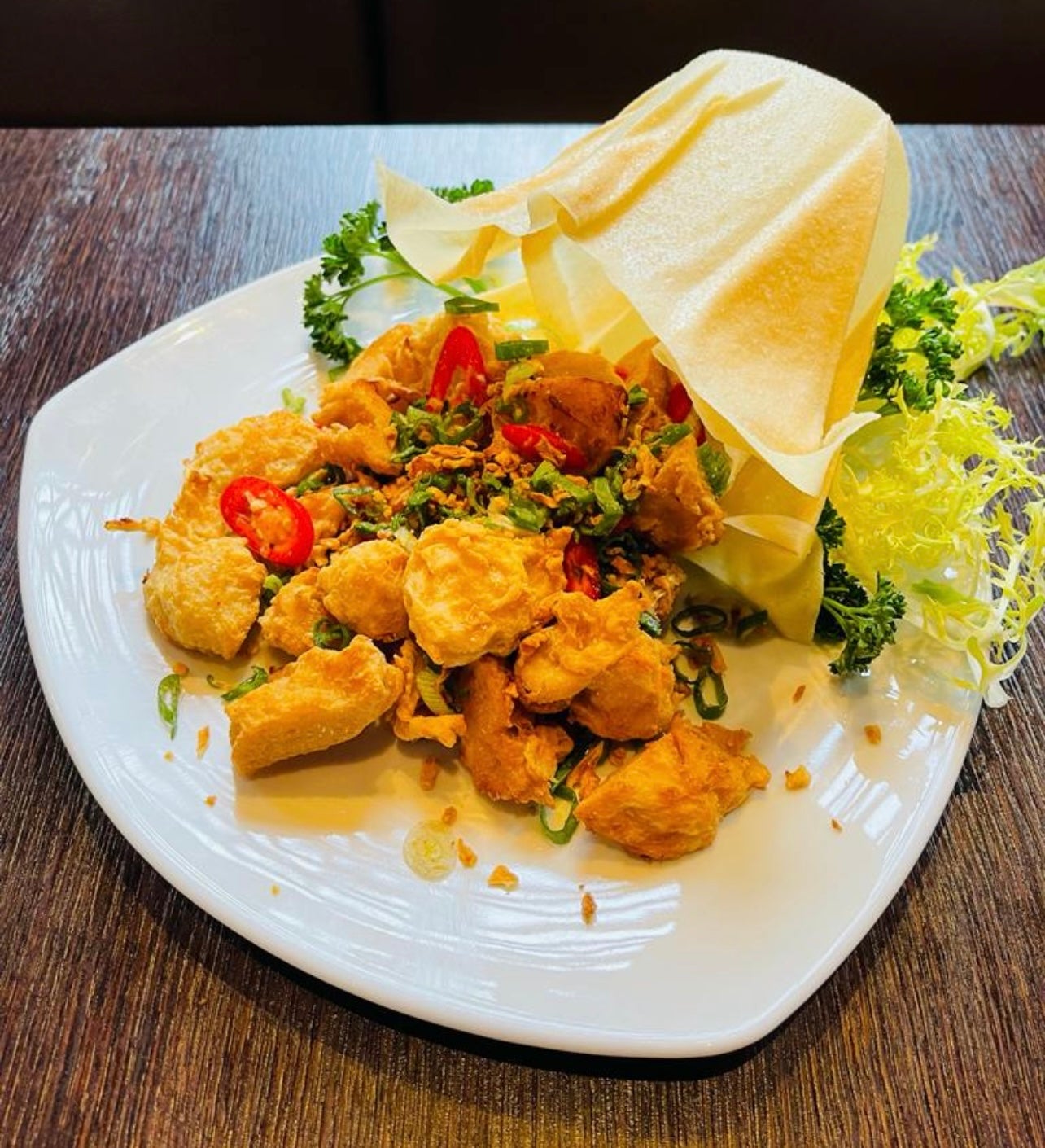 椒盐素鸡球 Salt and Pepper Mock Chicken (V)