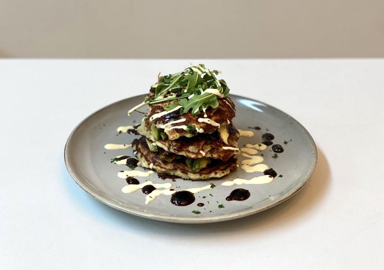 Gluten-free sweetcorn fritters GF, V