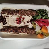 Kebab With Hummus 