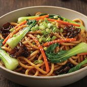 Vegetarian Trio Mixed Noodles 素三样拌面