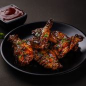 Grilled BBQ Chicken Wings - 6 pcs