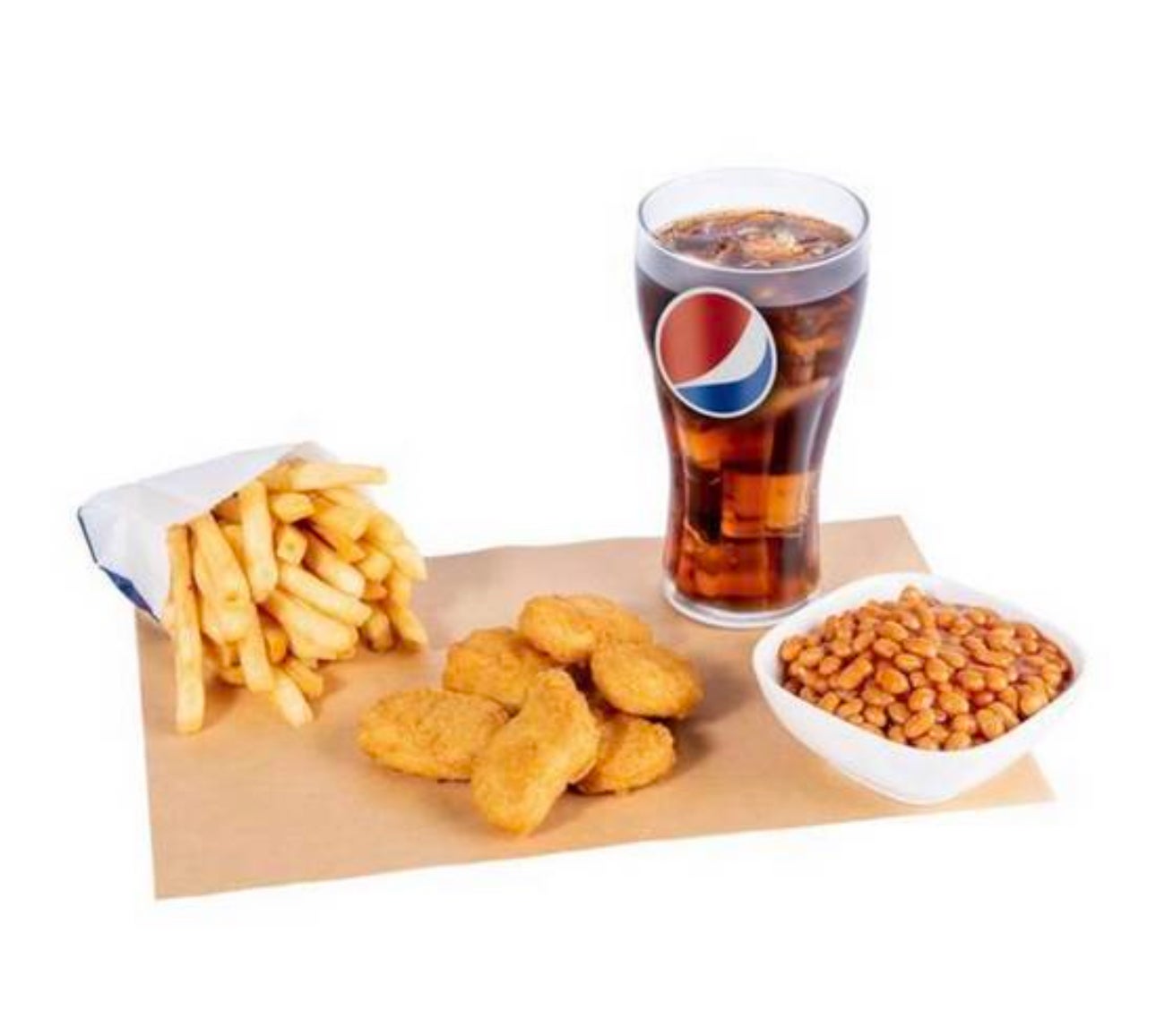 6 Chicken Nuggets, Fries and Drink