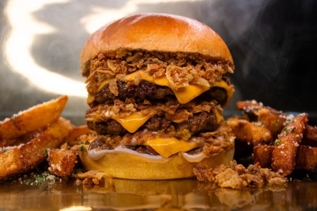 Triple Truffle Burger with touch of parmesan on Fries ��