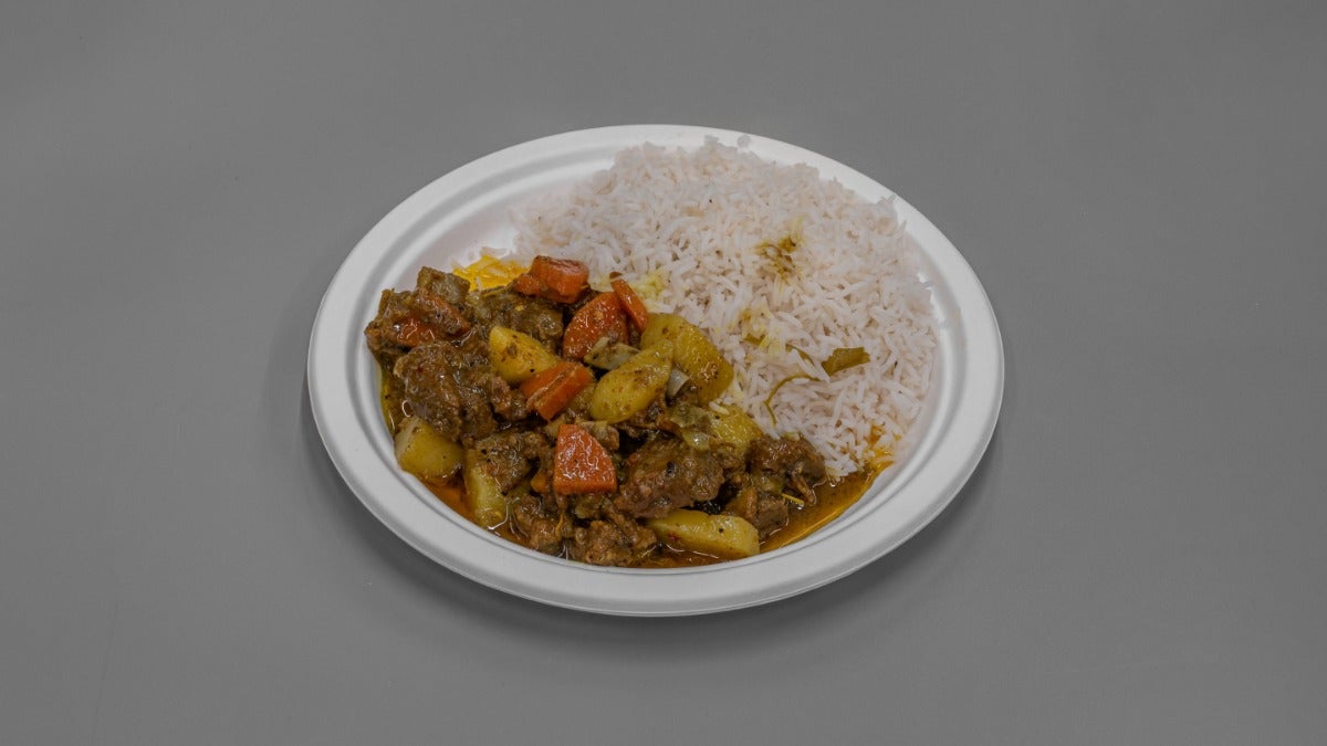 Curry Goat with White Rice