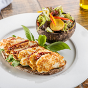 Crostini With Grilled Halloumi
