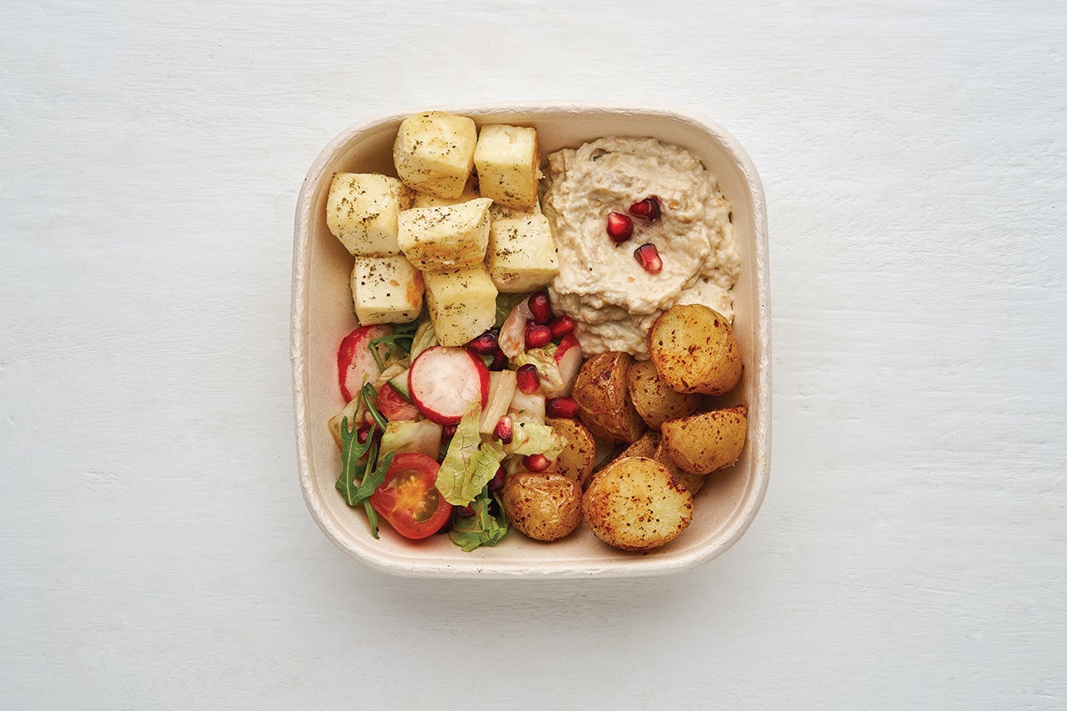 Grilled Halloumi & Baba ghanoush Bowl