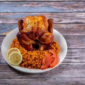 Roasted Chicken With Bourghul And Laban
