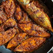 Fish pieces with Indian mixture