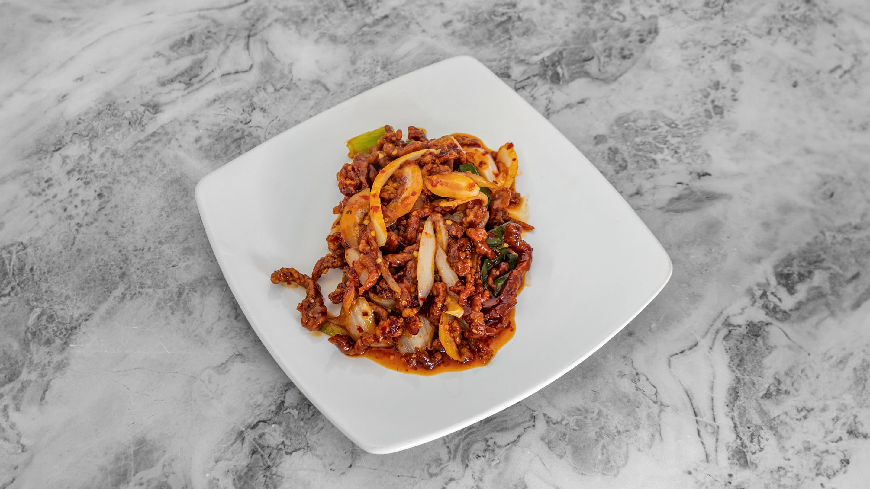 Crispy Shredded Beef in Chili