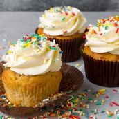 Happy birthday vanilla cupcake